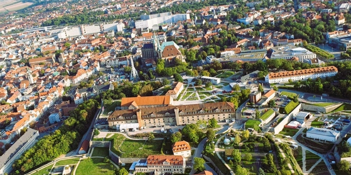 Draufsicht von Erfurt